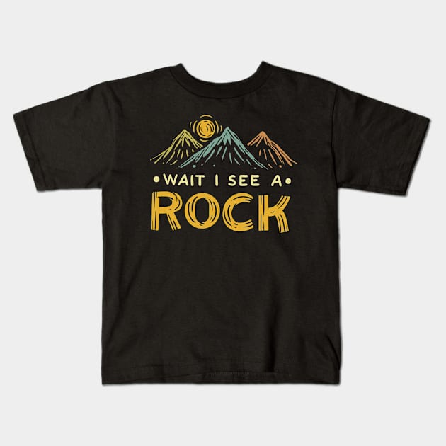 Geology Geologist Rockhound Rockhounding Retro Kids T-Shirt by KAWAIITEE